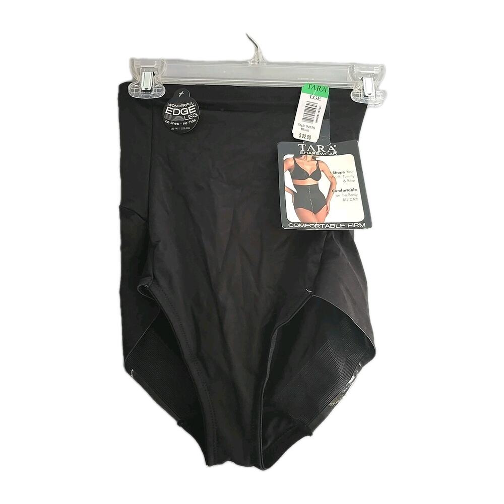 NWT Tara Black Tummy Control High Waisted Brief Shapewear Womans Size Large